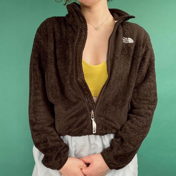 The North Face Jackets & Blazers - Vintage y2k brown fluffy north face fleece zip up brown.